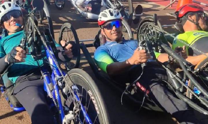 Atleta paralímpico de Araxá conquista sétimo lugar em GP de ciclismo em São Paulo com apoio da Prefeitura