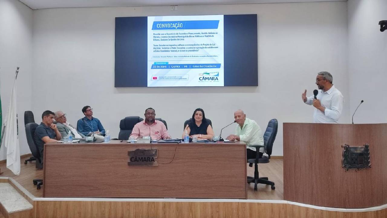 Câmara de Araxá promove reunião para esclarecimentos sobre financiamento de obras de pavimentação