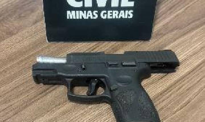Polícia Civil apreende pistola usada em briga de trânsito no bairro Pão de Açúcar, em Araxá