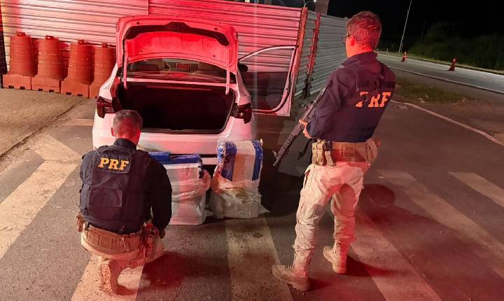 PRF apreende 130 kg de maconha na BR-262 