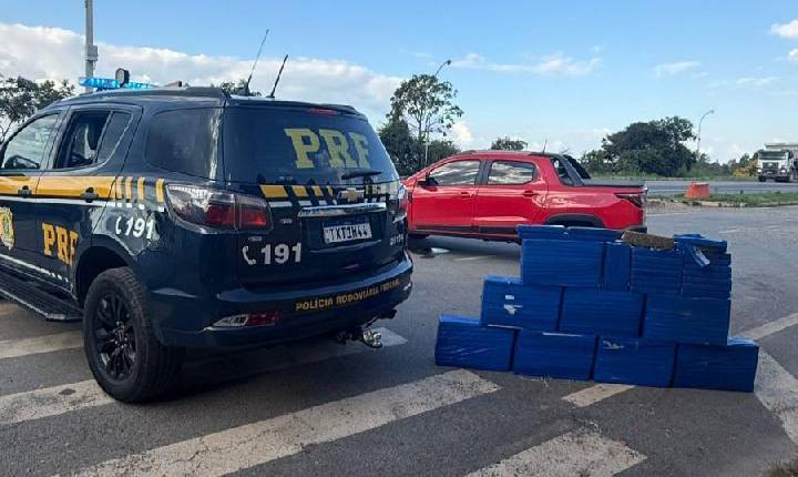PRF apreende mais de 200 kg de maconha após perseguição na BR-262