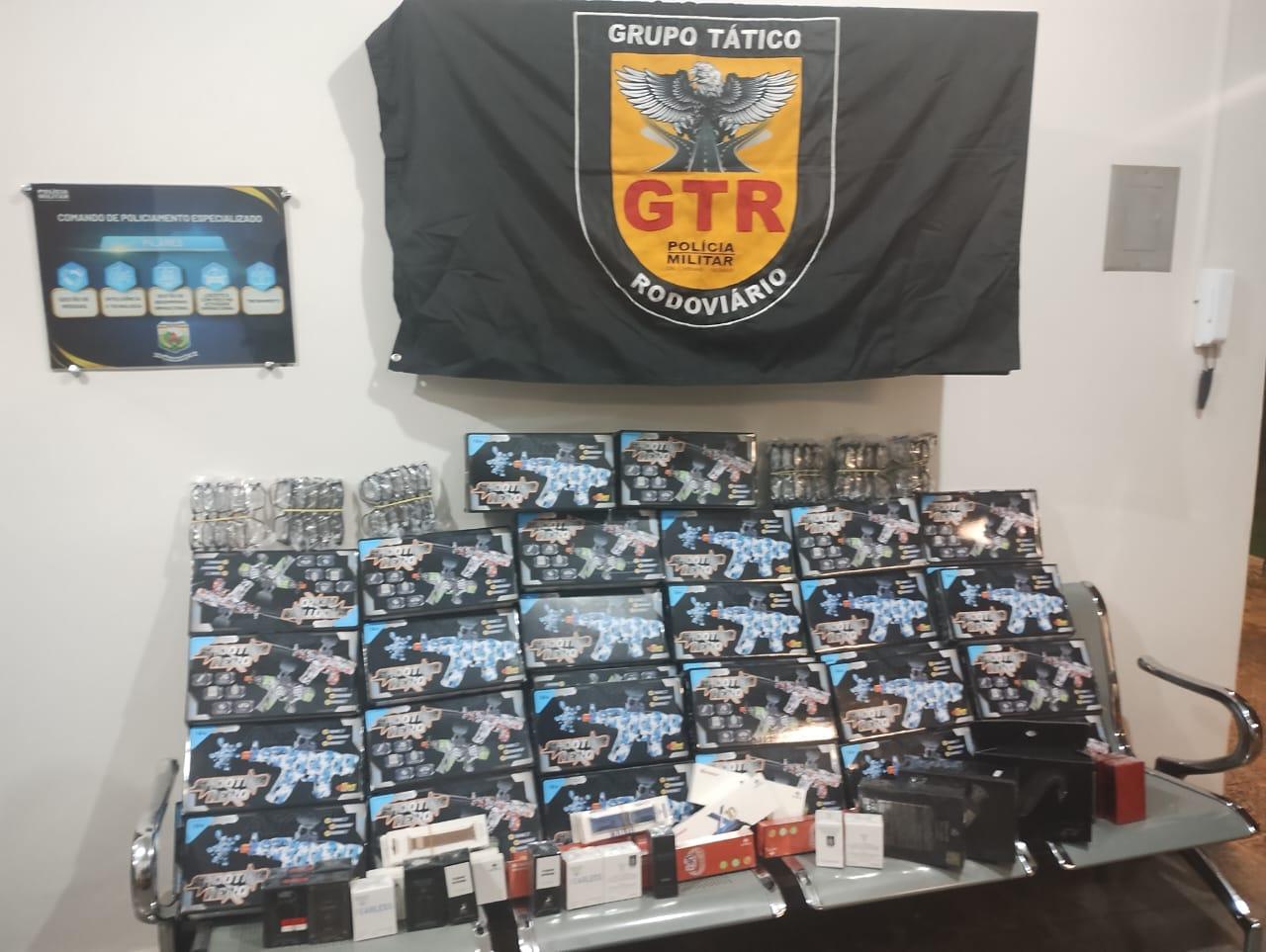 Polícia Militar Rodoviária apreende mercadorias sem nota fiscal em ônibus