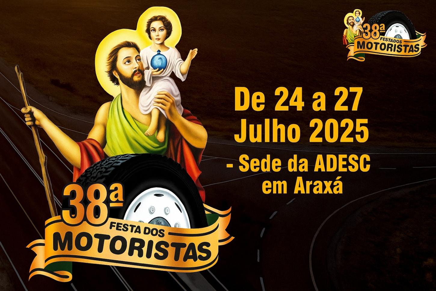Festa dos Motoristas agita Araxá com shows, sorteios e tradição religiosa