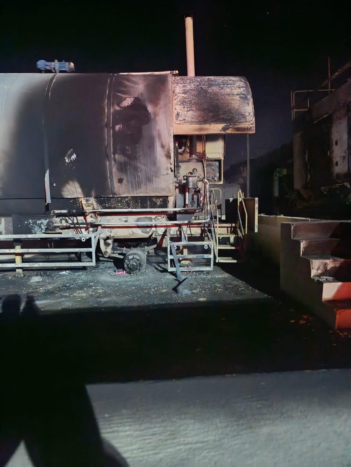 Explosão parcial provoca incêndio em indústria de asfalto na zona rural de Araxá