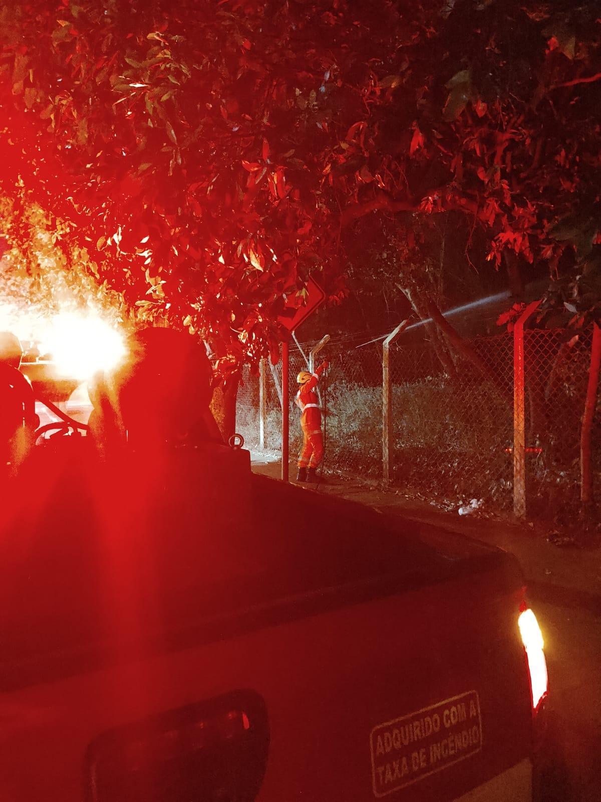 Bombeiros controlam princípio de incêndio na Matinha do Cristo em Araxá