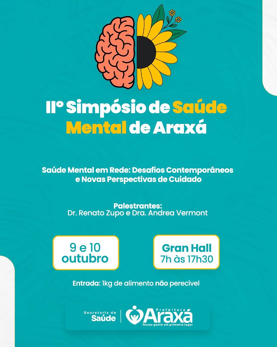 Araxá promove II Simpósio de Saúde Mental e fortalece rede de cuidado humanizado