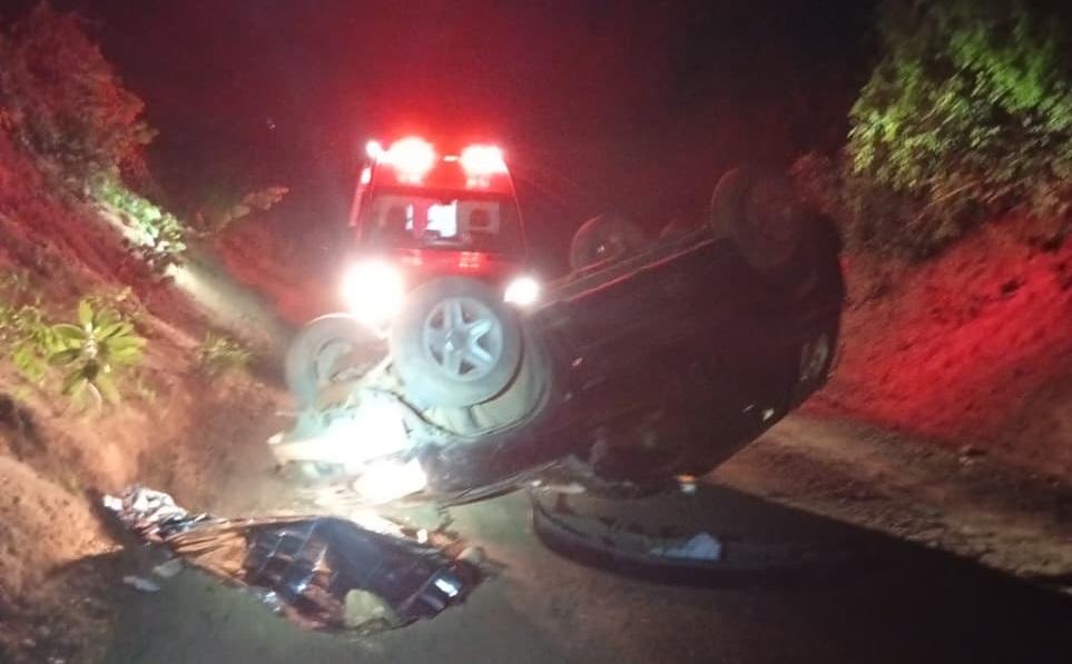 Idoso morre em capotamento na estrada vicinal da Antinha