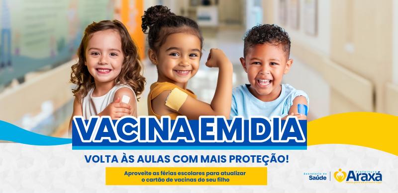 Saúde convoca crianças e adolescentes para atualização do cartão de vacinas durante as férias escolares
