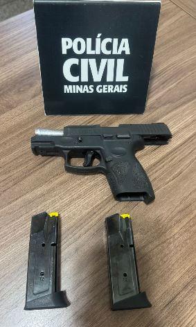 Polícia Civil apreende pistola usada em briga de trânsito no bairro Pão de Açúcar, em Araxá